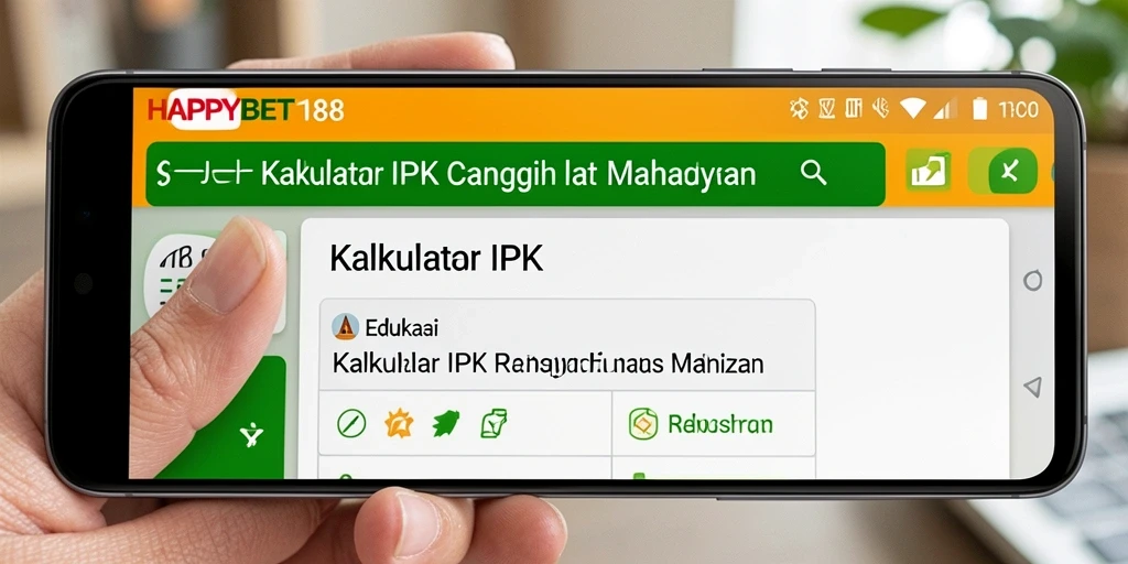 Antarmuka aplikas Kalkulator IPK HAPPYBET188 yang sederhana dan intuitif.