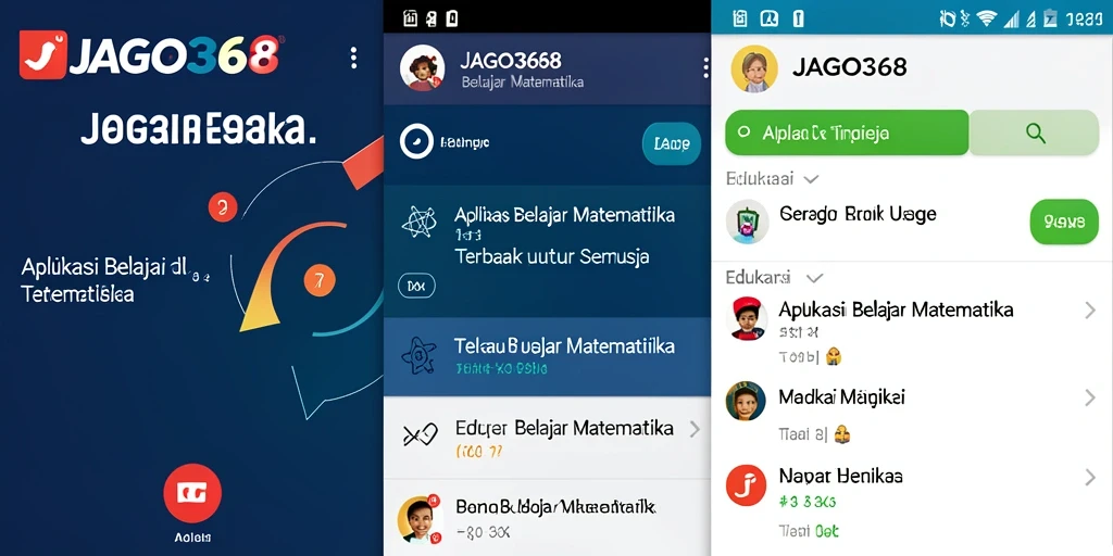 Antarmuka interaktif JAGO368 yang menarik untuk belajar matematika.