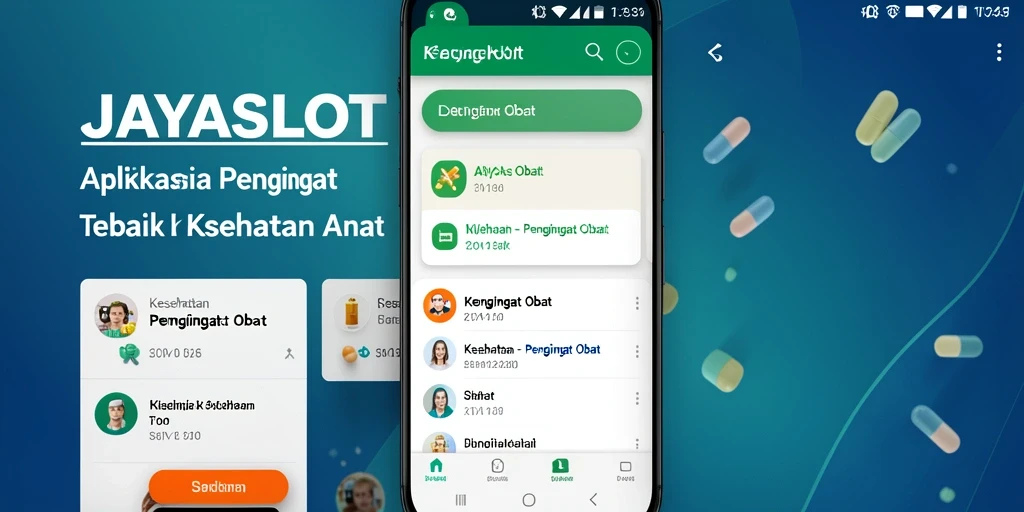 Tampilan user-friendly aplikasi JAYASLOT untuk pengingat obat.