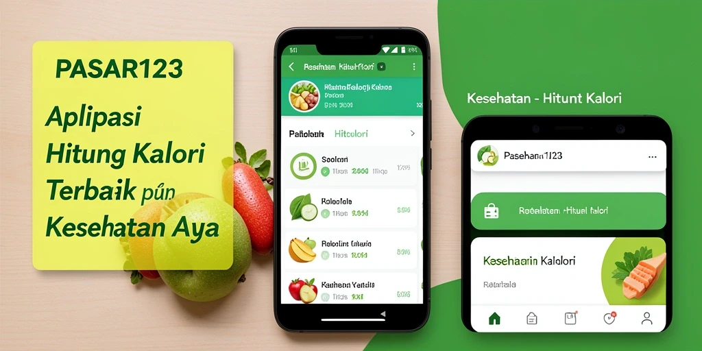 Tampilan antarmuka PASAR123 untuk menghitung kalori dengan mudah.