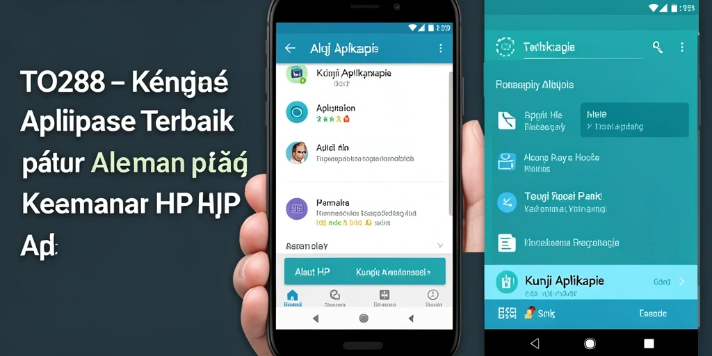 Antarmuka TO288 yang menunjukkan fitur Kunci Aplikasi.